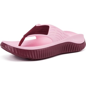 KuaiLu Flip Flops for Women with Arch Support Summer Beach Thong Sandals(Pink（go One Size Up）)