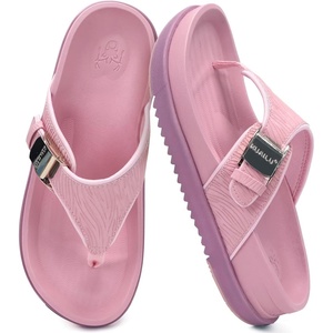 KuaiLu Flip Flops for Womens Orthotic Platform Sandals with Arch Support(Pink)