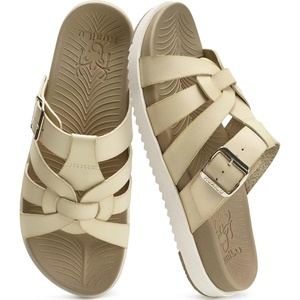 KuaiLu Gladiator Sandals for Women with Comfortable Arch Support(Beige (Go One Size Up))