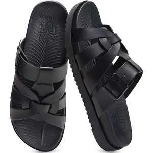 KuaiLu Gladiator Sandals for Women with Comfortable Arch Support(Black (Go One Size Up))