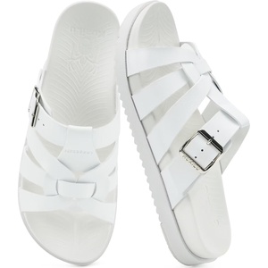 KuaiLu Gladiator Sandals for Women with Comfortable Arch Support(White (Go One Size Up))