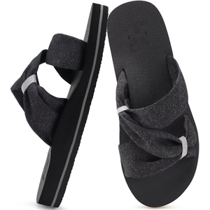 KuaiLu Womens Dressy Bow Sandals Arch Support Yoga Foam Walking Beach Slide(Black)