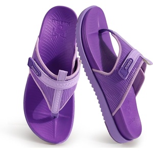 KuaiLu Womens Orthopedic Flip Flops Comfort Cushion Arch Support Sandals(Purple)