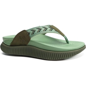 KuaiLu Womens Orthotic Flip Flops with Arch Support Cushion Recovery Sandal(Green)