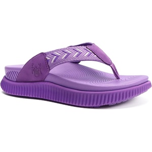 KuaiLu Womens Orthotic Flip Flops with Arch Support Cushion Recovery Sandal(Purple)