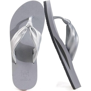 KuaiLu Womens Orthotic Flip Flops with Arch Support Yoga Mat Cushion Sandal(Grey)