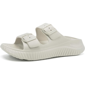 KuaiLu Womens Recovery Sandals Comfortable Arch Support Adjustable Slides(Bone(stiff))
