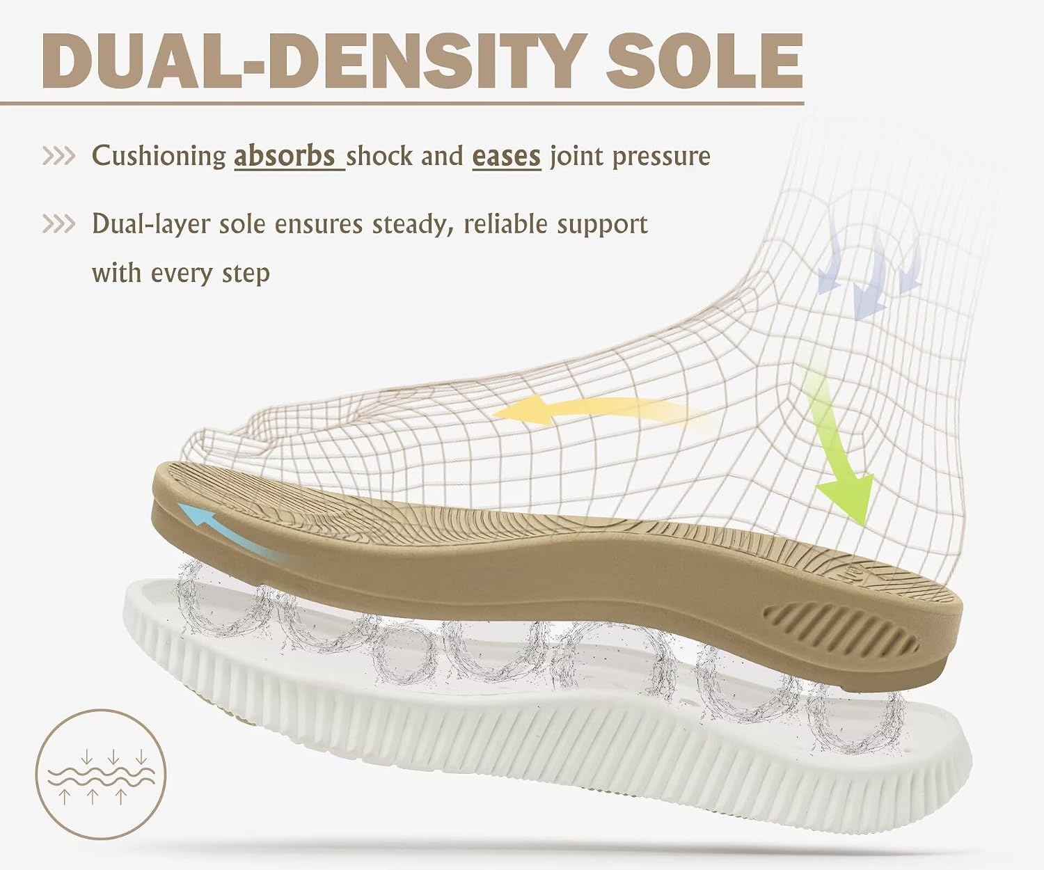 image:imageKuaiLu Flip Flops for Women Orthopedic Arch Support Summer Beach VacationBeige