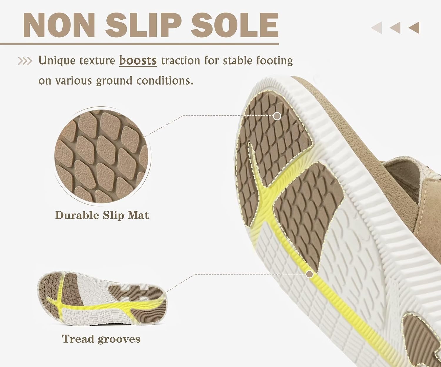image:imageKuaiLu Flip Flops for Women Orthopedic Arch Support Summer Beach VacationBeige