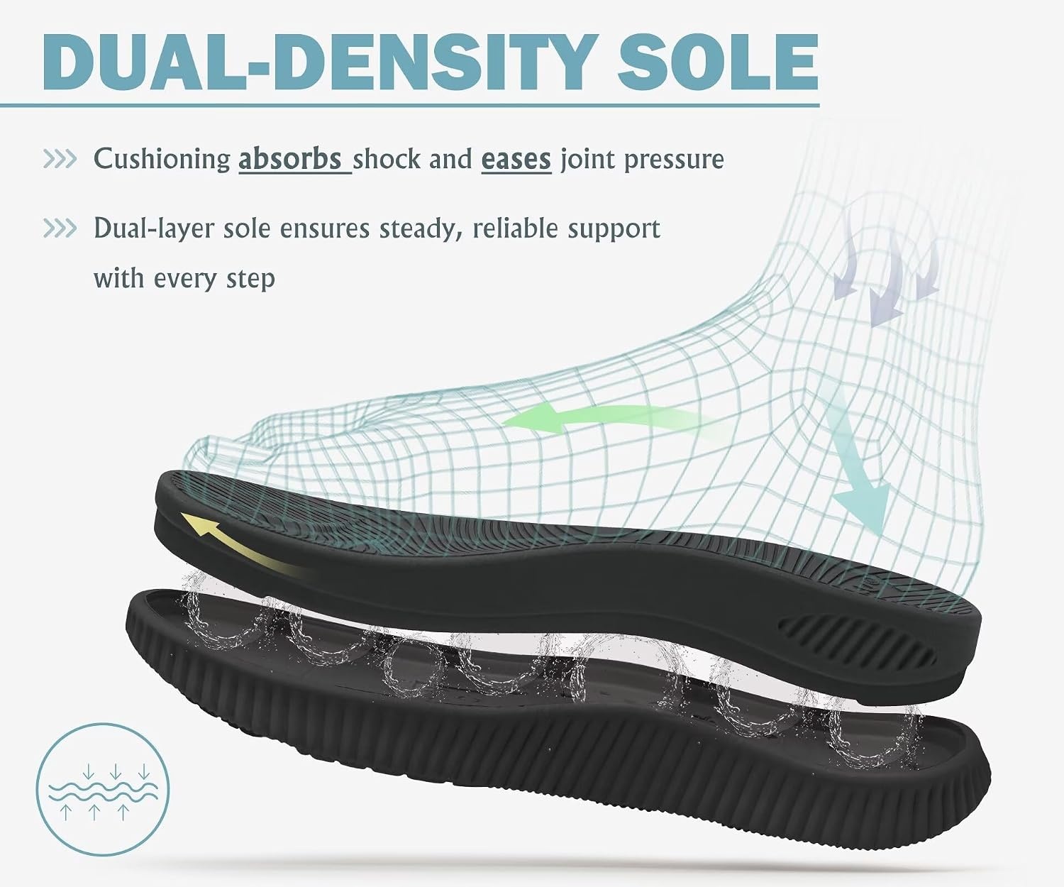 image:imageKuaiLu Flip Flops for Women Orthopedic Arch Support Summer Beach VacationBlack