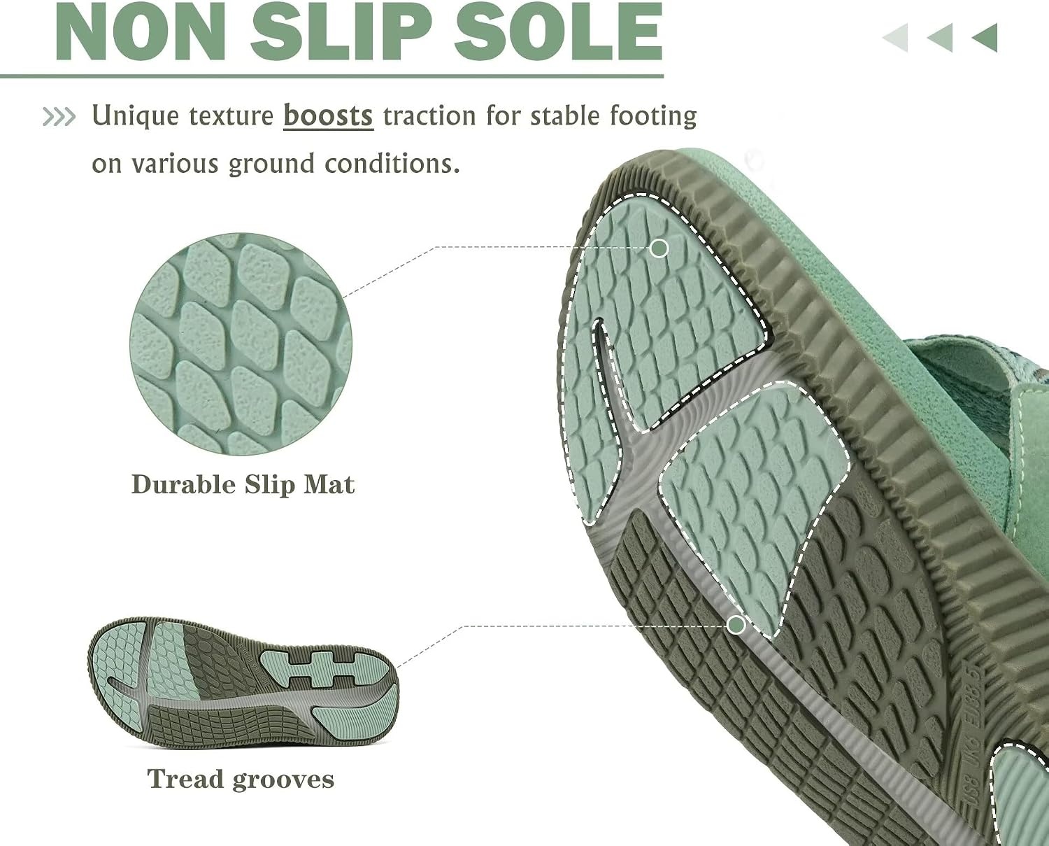 image:imageKuaiLu Flip Flops for Women Orthopedic Arch Support Summer Beach VacationSaga Green