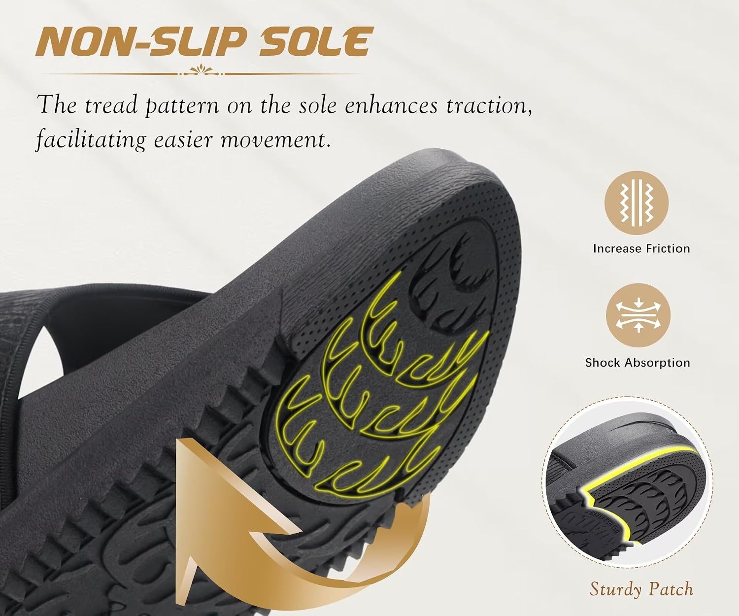 image:imageKuaiLu Flip Flops for Womens Orthopedic Chic Platform Sandals with Arch Support Comfotable Summer Beach Walking Cushion Sandals Open toe Ladies Adjustable Outdoor Sandals Black 8
