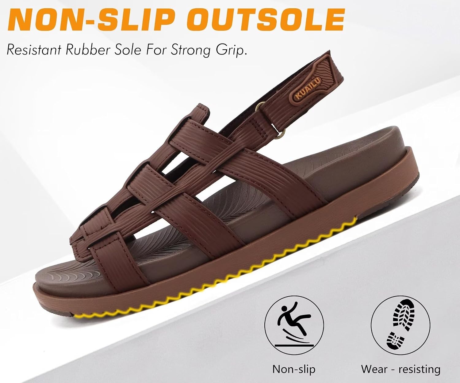 image:imageKuaiLu Womens Fashion Orthopedic Walking Sandals for Women 2025 Arch Support Sandles Comfort Plantar Fasciitis Recovery Cushion Summer Travel Outdoor Hiking Open Toe Water ShoesBrown