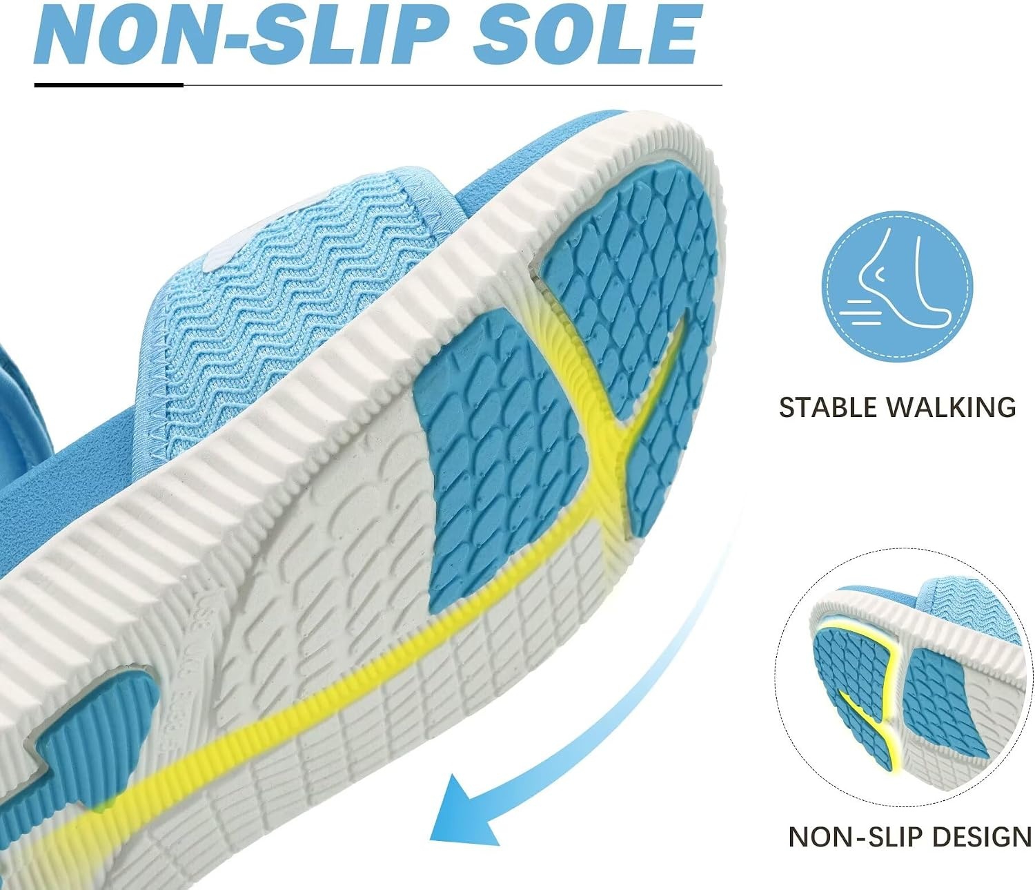 image:imageKuaiLu Womens Orthopedic Recovery Walking Arch Support Sandals Cushion FoamBlue