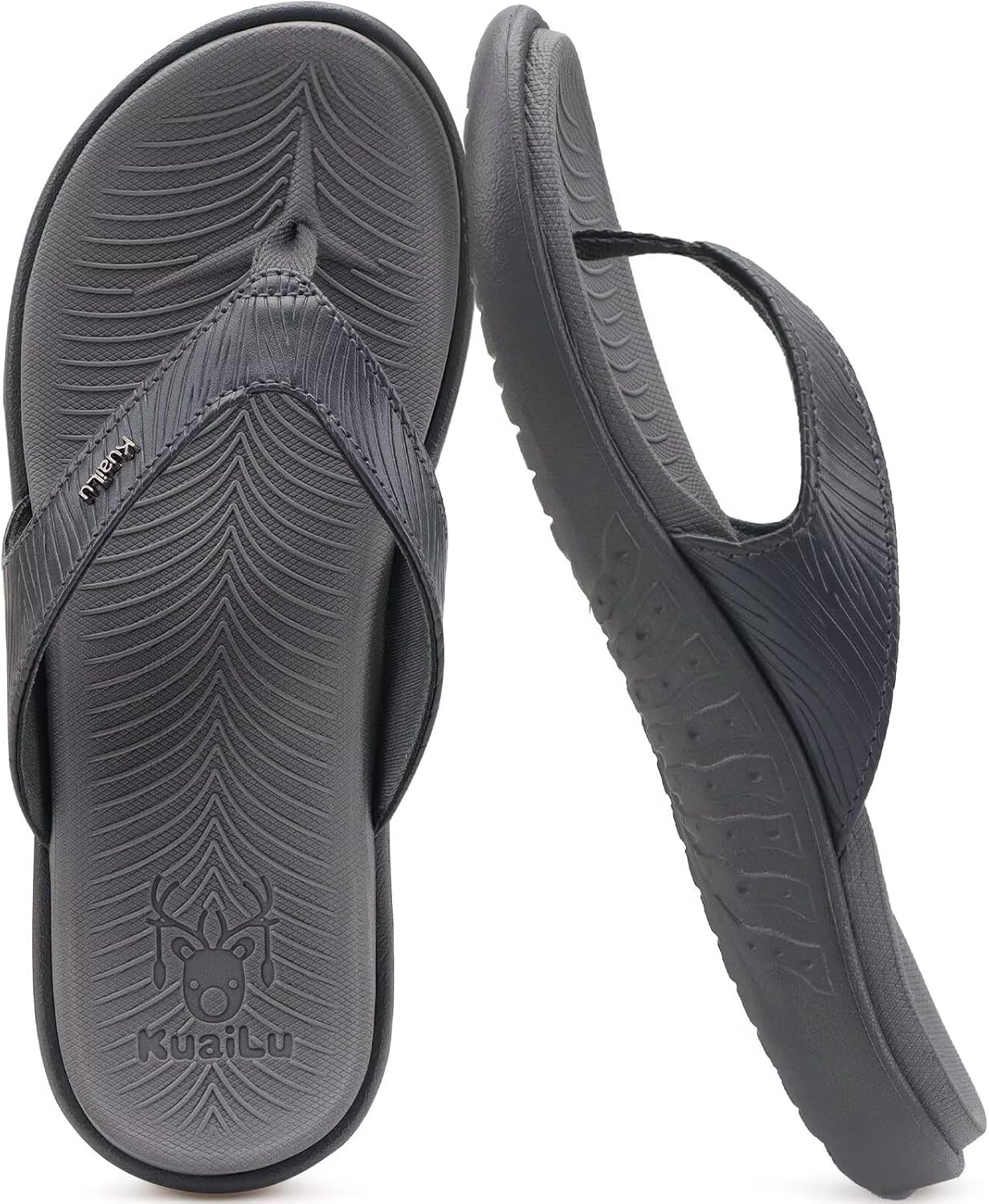 image:imageKuaiLu Womens Orthotic Arch Support Flip Flop SandalsGrey