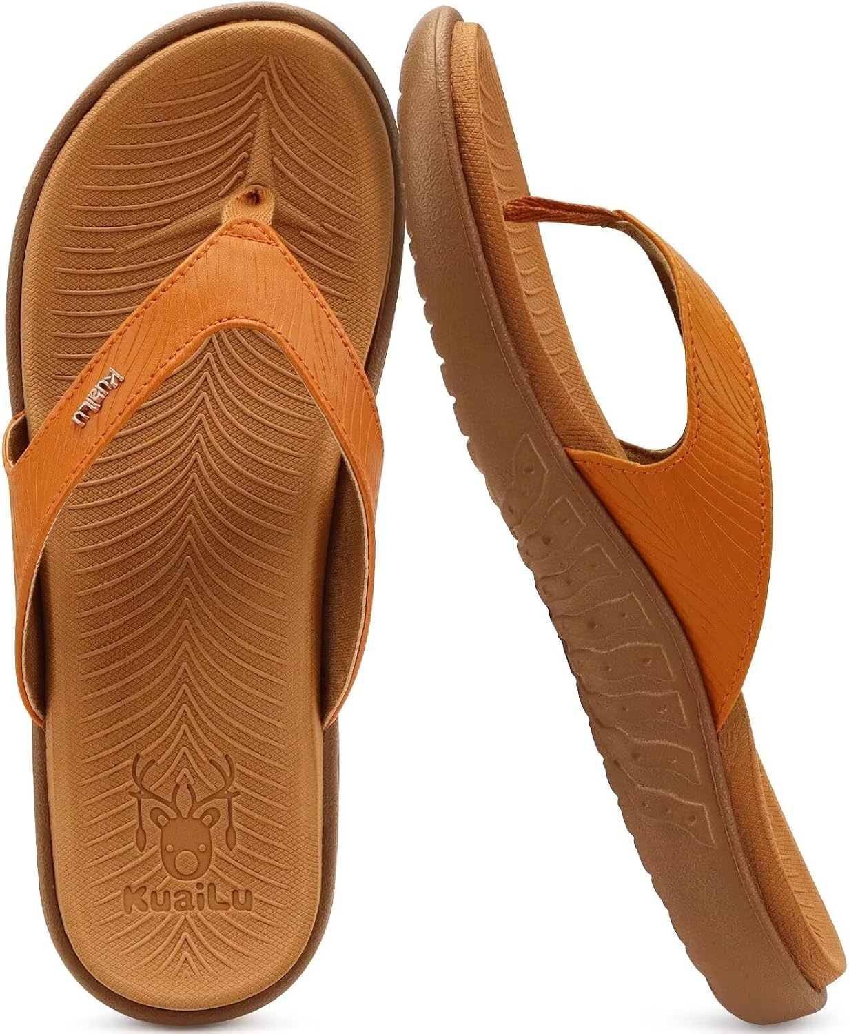 image:imageKuaiLu Womens Orthotic Arch Support Flip Flop SandalsKhaki
