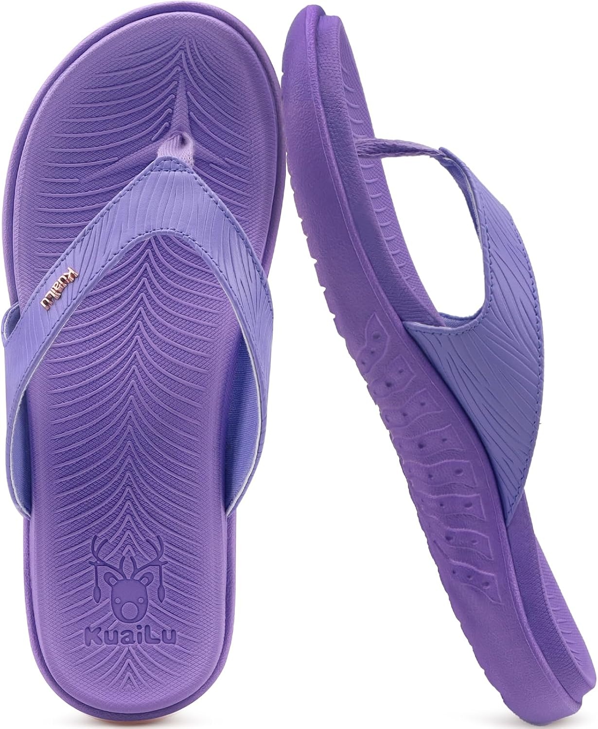 image:imageKuaiLu Womens Orthotic Arch Support Flip Flop SandalsPurple