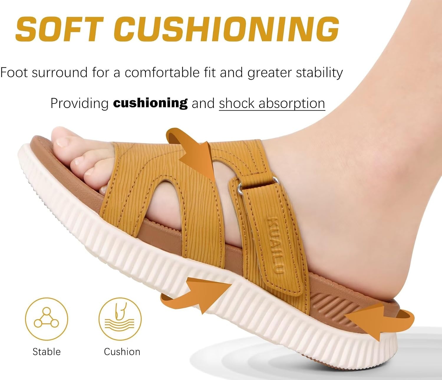 image:imageKuaiLu Womens Orthotic Cushioned Slides