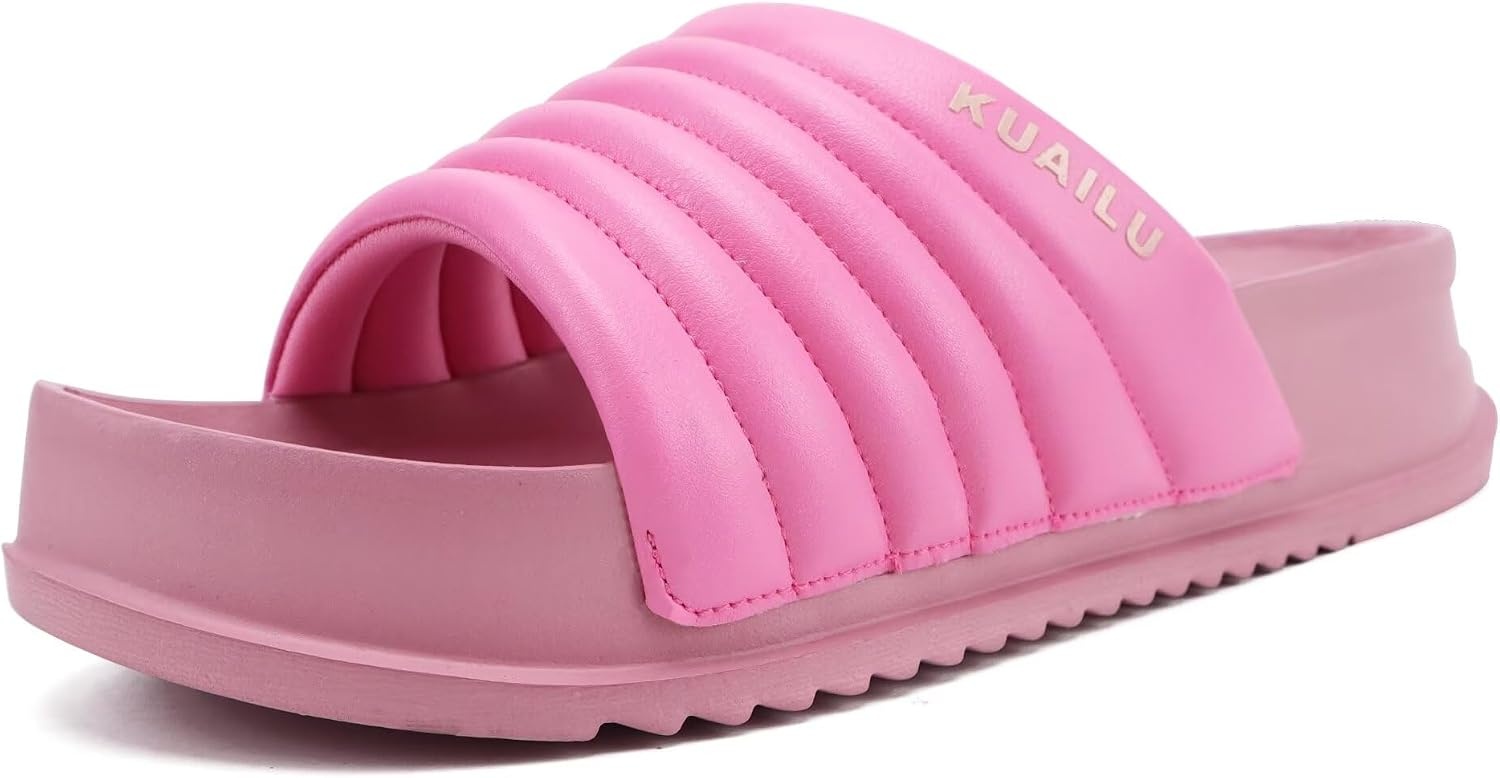 image:imageKuaiLu Womens Sandals with Arch Support Comfortable Orthopedic SlippersHot Pink