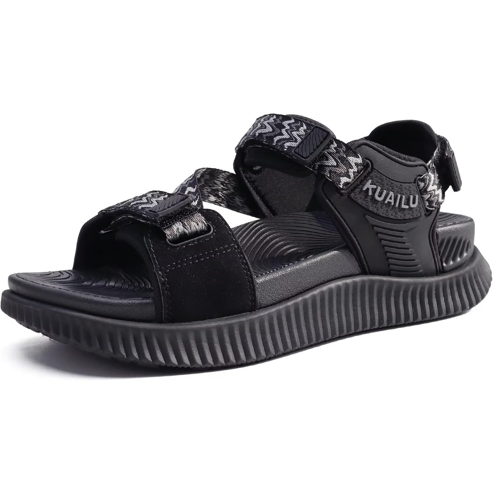 image:imageKuaiLu Womens Orthopedic Walking Sandals with Arch Support Recovery CushionBlack