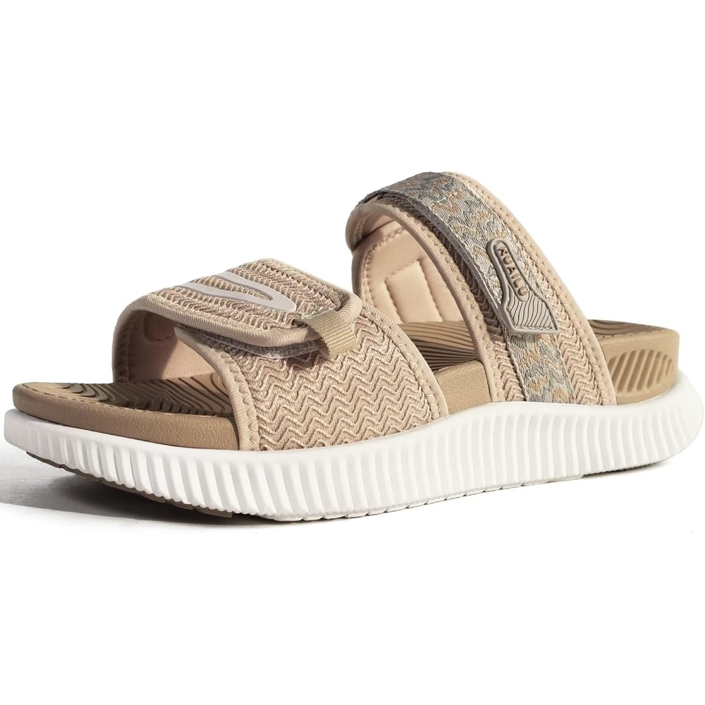 image:imageKuaiLu Womens Orthotic Adjustable Strap Slides Arch Support Slip On SandalsBeige