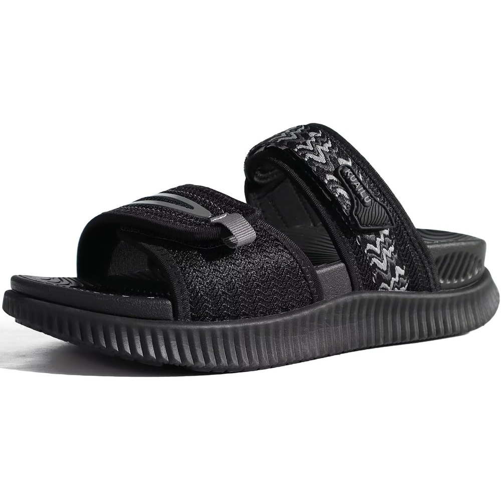 image:imageKuaiLu Womens Orthotic Adjustable Strap Slides Arch Support Slip On SandalsBlack