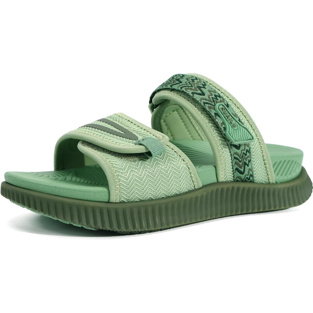 image:imageKuaiLu Womens Orthotic Adjustable Strap Slides Arch Support Slip On SandalsGreen