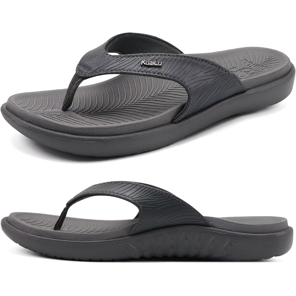 image:imageKuaiLu Womens Orthotic Arch Support Flip Flop SandalsGrey