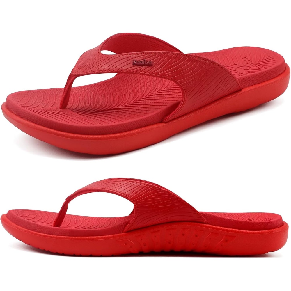 image:imageKuaiLu Womens Orthotic Arch Support Flip Flop SandalsRed