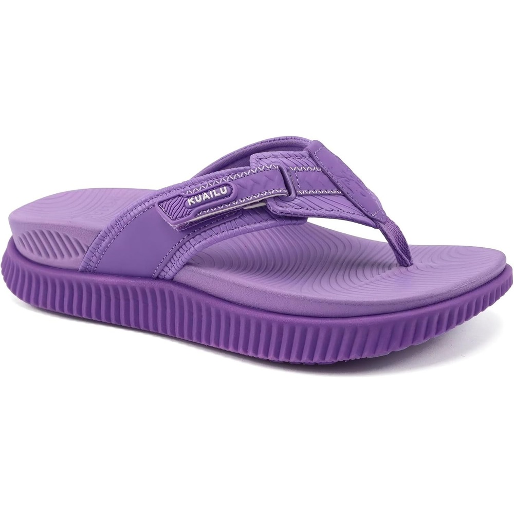 image:imageKuaiLu Womens Orthotic Cushion Flip Flops Sandals With Arch Support FootbedPurple