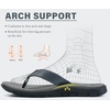 KuaiLu Comfortable Leather Flip Flops for Women Summer Pool Beach Vacation(Grey)