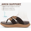 KuaiLu Flip Flops for Women Orthopedic Arch Support Summer Beach Vacation(Brown)