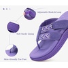 KuaiLu Flip Flops for Women Orthopedic Arch Support Summer Beach Vacation(Purple)