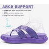 KuaiLu Flip Flops for Women Orthopedic Arch Support Summer Beach Vacation(Purple)