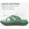 KuaiLu Flip Flops for Women Orthopedic Arch Support Summer Beach Vacation(Saga Green)