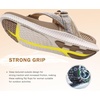KuaiLu Womens Arch Support Flip Flops & Sandals Thick Athletic Cushion(Beige)