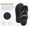KuaiLu Womens Arch Support Flip Flops & Sandals Thick Athletic Cushion(Black)