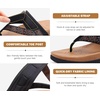 KuaiLu Womens Arch Support Flip Flops & Sandals Thick Athletic Cushion(Black Khaki)