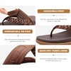 KuaiLu Womens Arch Support Flip Flops & Sandals Thick Athletic Cushion(Brown Khaki)