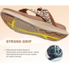 KuaiLu Womens Arch Support Flip Flops & Sandals Thick Athletic Cushion(Khaki)