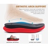 KuaiLu Womens Arch Support Flip Flops & Sandals Thick Athletic Cushion(Red Black)