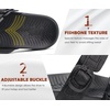 KuaiLu Women’s Arch Support Orthopedic Open Toe Sandals(Black)