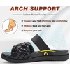 KuaiLu Women’s Arch Support Orthopedic Open Toe Sandals(Black)