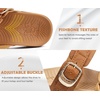 KuaiLu Women’s Arch Support Orthopedic Open Toe Sandals(Tan Brown)