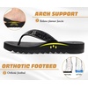 KuaiLu Women’s Arch Support Orthotic Flip Flop Sandals(Black)