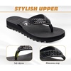 KuaiLu Women’s Arch Support Orthotic Flip Flop Sandals(Black)