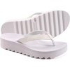 KuaiLu Women’s Arch Support Platform Flip Flop Sandals(All White（choose a Smaller Size）)