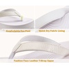 KuaiLu Women’s Arch Support Platform Flip Flop Sandals(All White（choose a Smaller Size）)