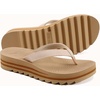 KuaiLu Women’s Arch Support Platform Flip Flop Sandals(Beige（choose a Smaller Size）)