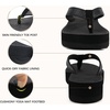 KuaiLu Women’s Arch Support Platform Flip Flop Sandals(Black（choose a Smaller Size）)